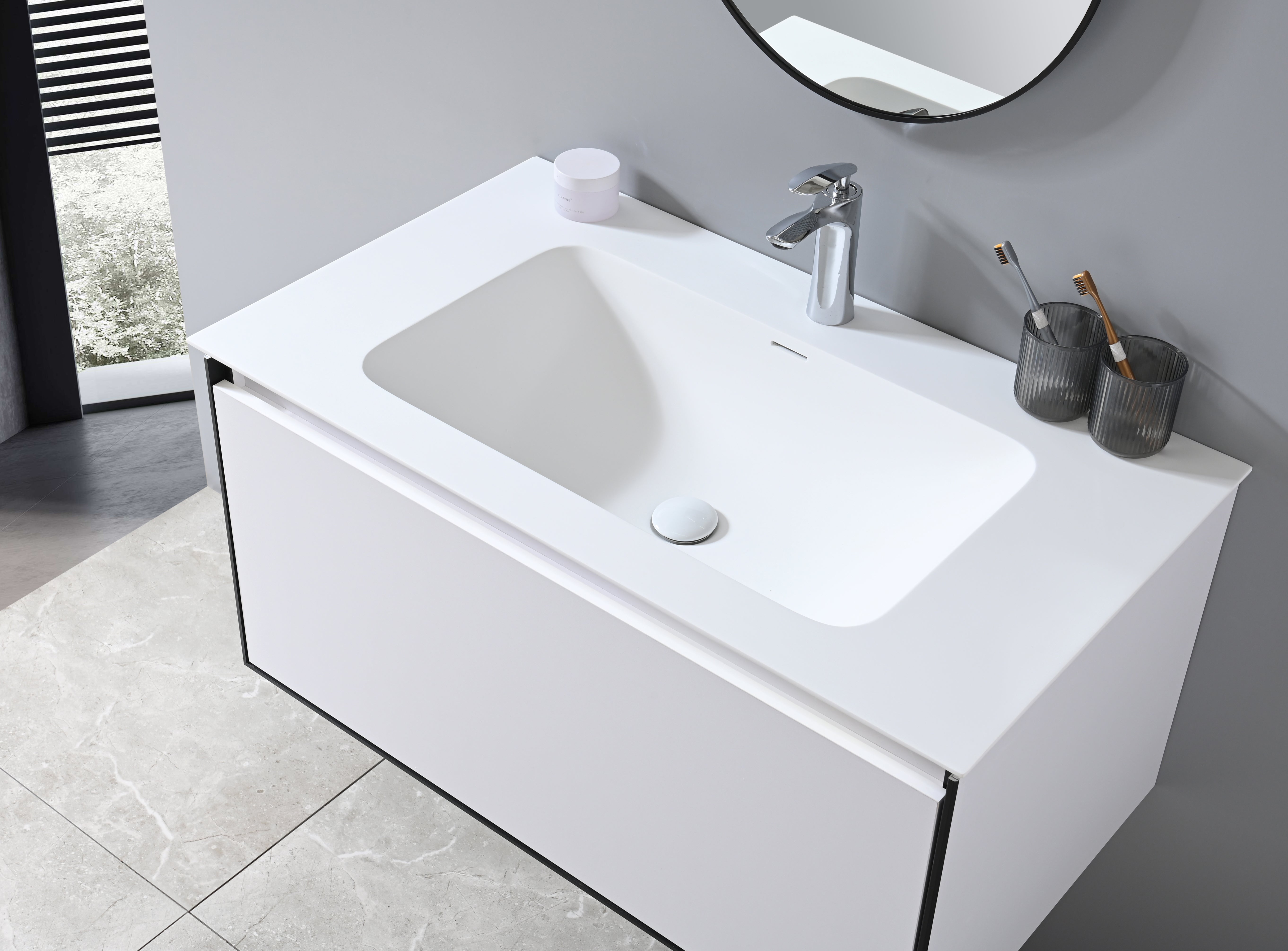 Vanité-Lavabo Aura 36" Blanc LED
